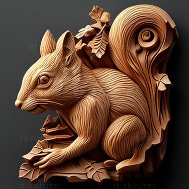 3D model st squirrel (STL)